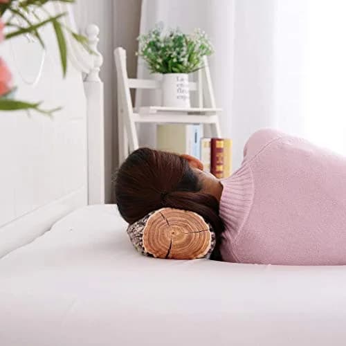 HYSEAS Decorative Round Throw Pillow, 3D Digital Print Comfortable Funny Cute Wood Log Pillow Cylinder Floor Cushion for Home, Couch, Sofa, Bedroom, Living Room Decor, Trunk thumbnail 7