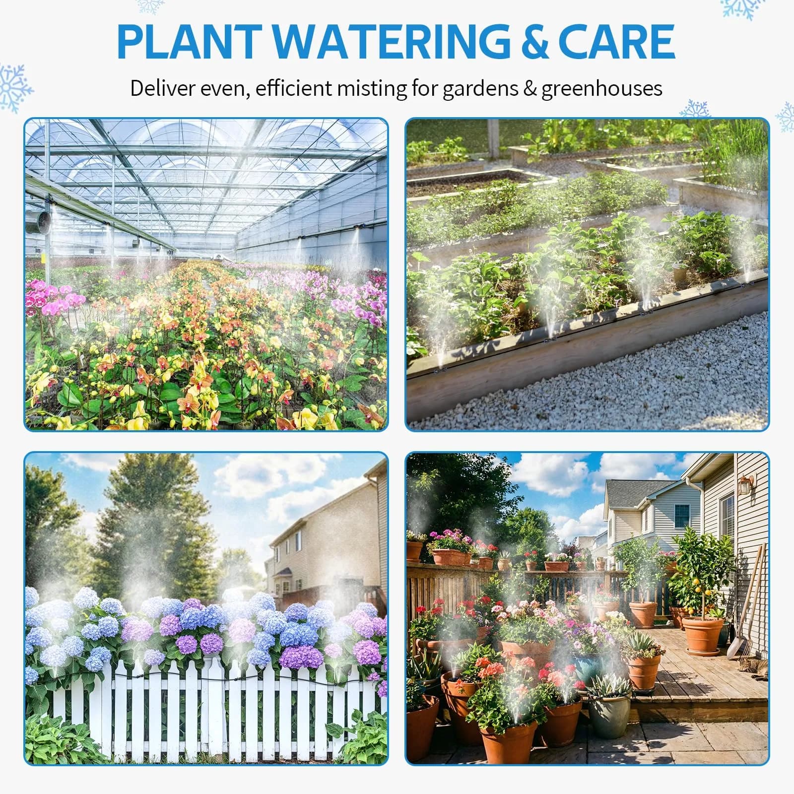 HOMENOTE Misting Cooling System 26FT (8M) with 7 Brass Nozzles & 3/4" Adapter | Outdoor Patio Mister Kit - view 6