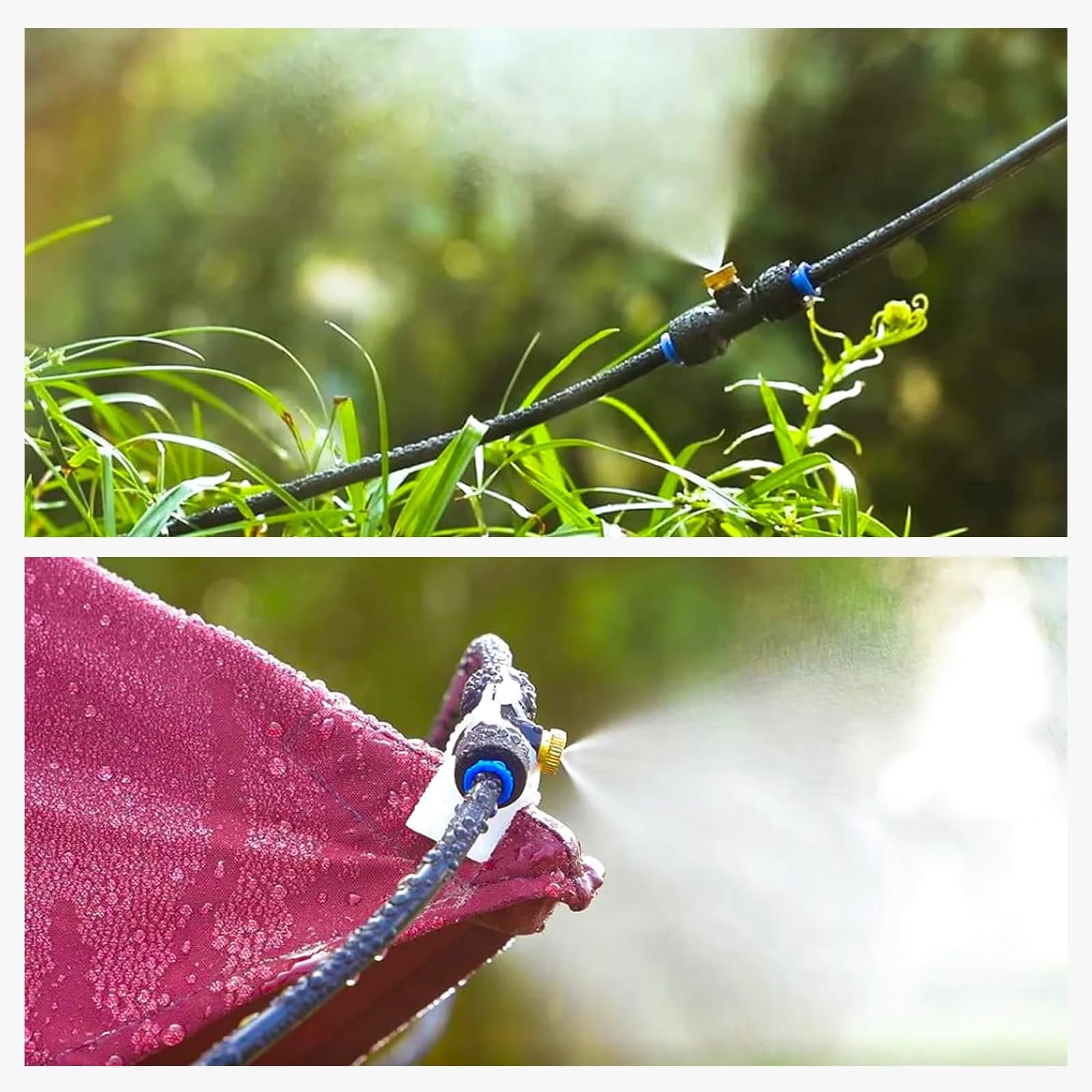 HOMENOTE Misting Cooling System 26FT (8M) with 7 Brass Nozzles & 3/4" Adapter | Outdoor Patio Mister Kit - view 4