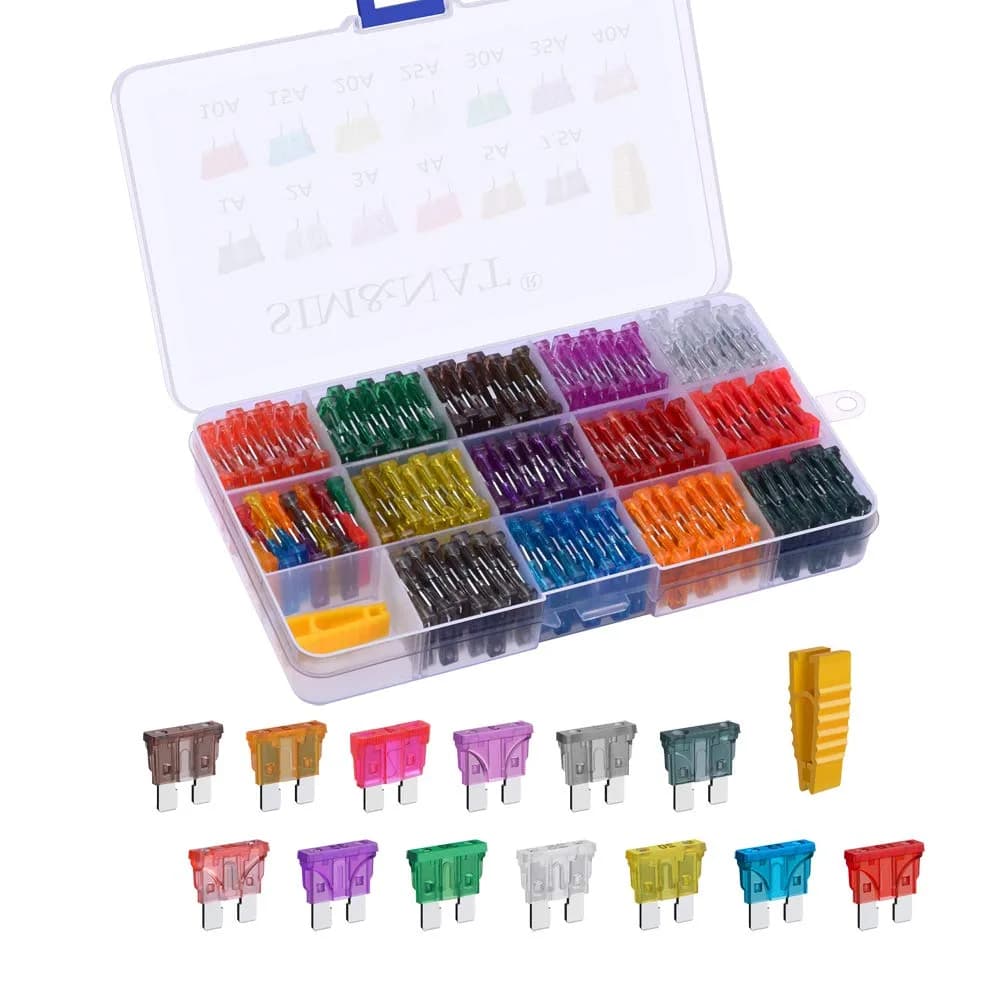 SIM&NAT Standard Blade Car Fuse Assortment 130PCS (1A-40A) | Protects Your Vehicle's Electrical System - main product image
