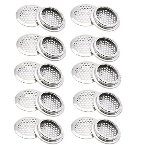 COMOK 20Pcs Circular Soffit Vents 53mm | Stainless Steel Mesh Dust-Proof Vent for Kitchen, Bathroom, Wardrobe, Shoe Cabinet thumbnail 1