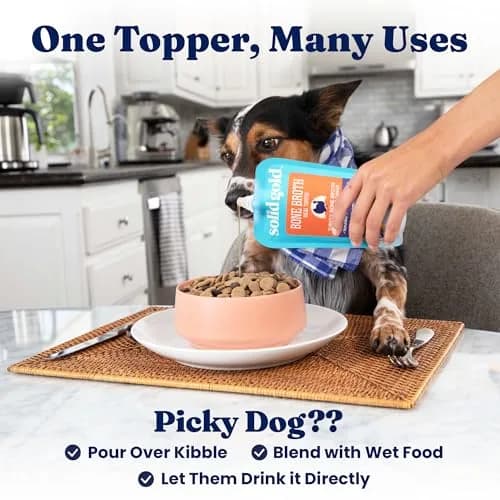 Solid Gold Turkey Bone Broth Dog Food Topper for Picky Eaters, 12ct Pouches | Nutrient-Rich, Collagen & Wellness Support thumbnail 9