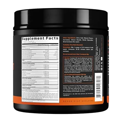 Kaged Original Pre Workout Powder | Orange Krush | 20 Servings | Supports Muscle Pumps & Performance thumbnail 9