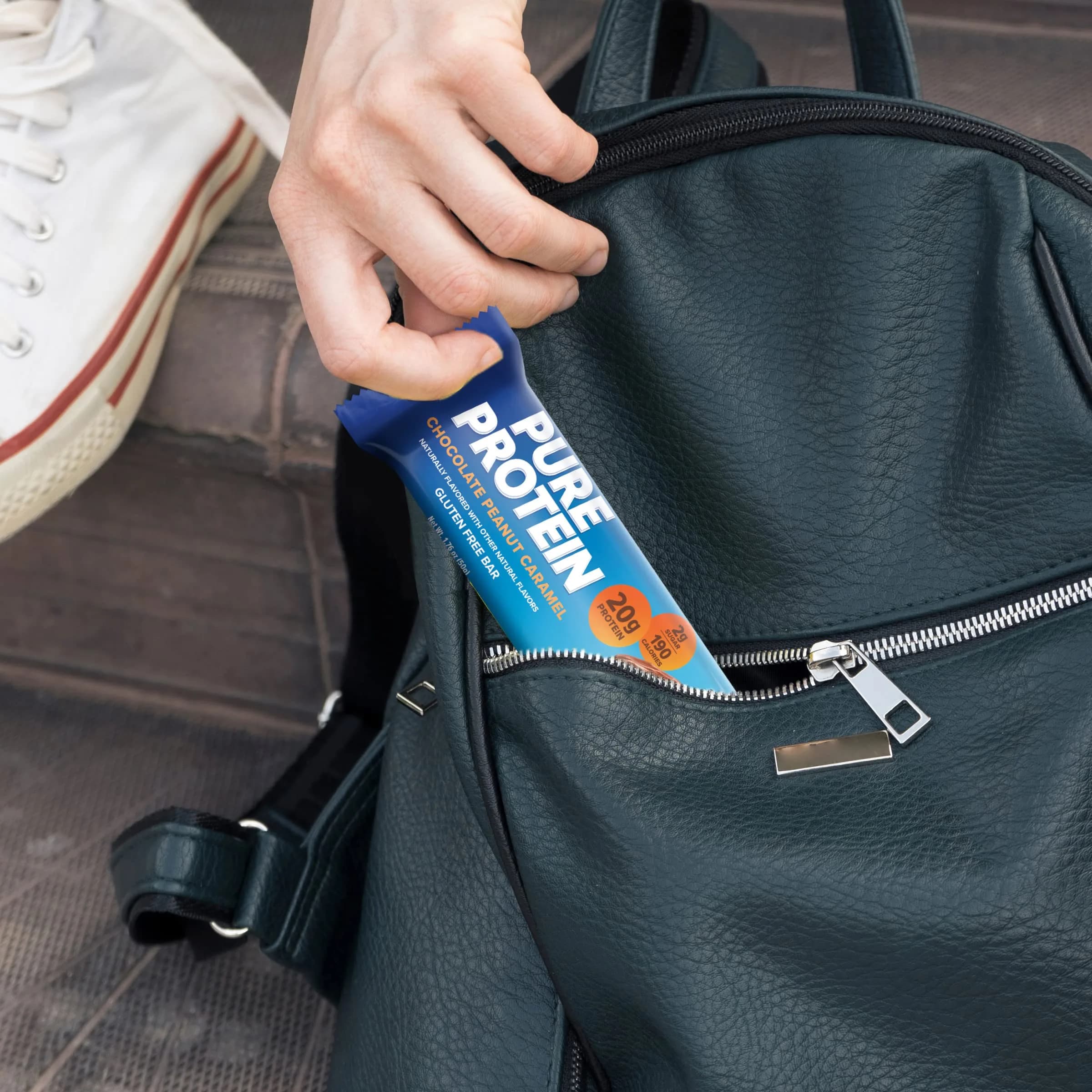 Pure Protein Chocolate Peanut Caramel Protein Bars, 21g Protein, Gluten Free Snack for Fitness Goals, 12 Count - view 6