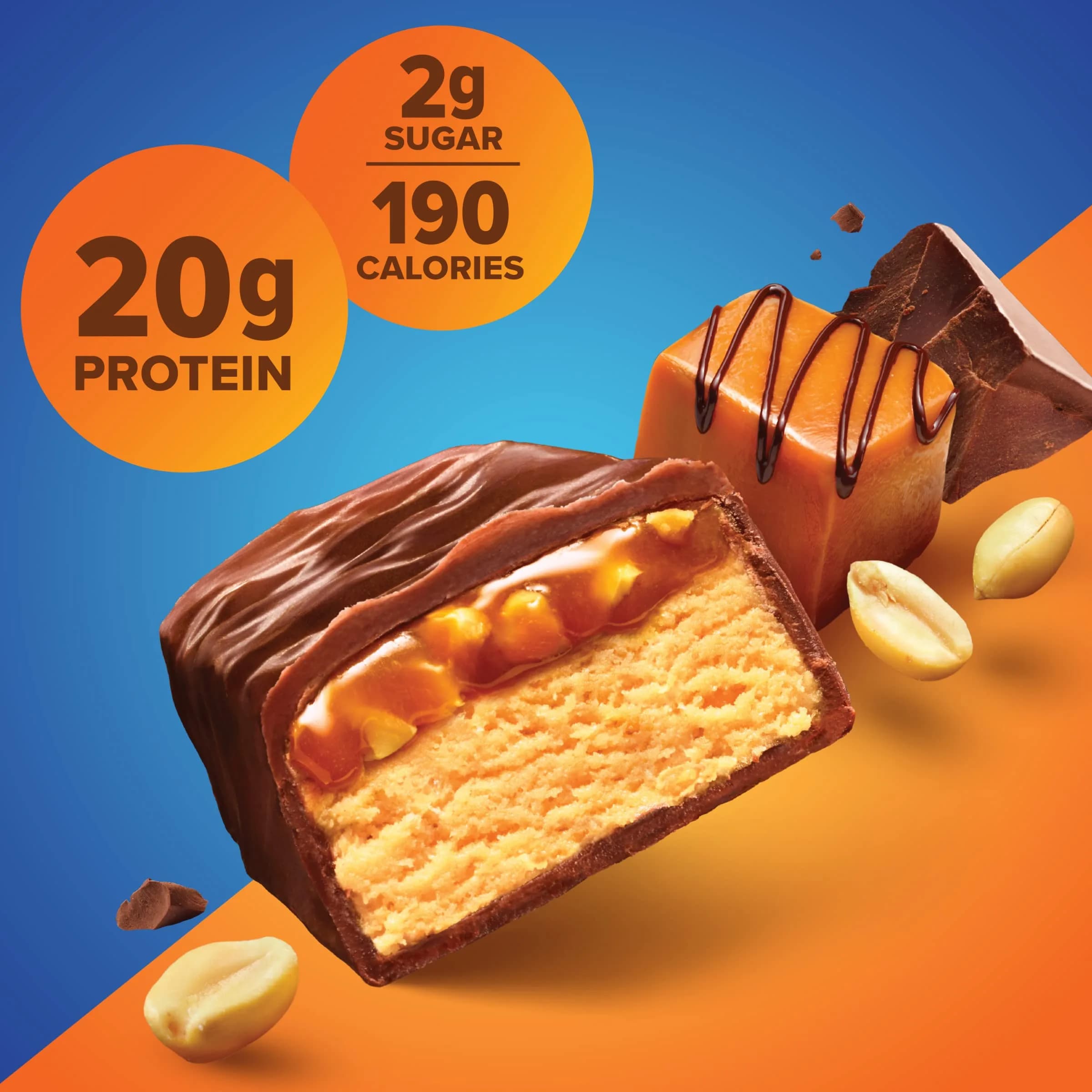 Pure Protein Chocolate Peanut Caramel Protein Bars, 21g Protein, Gluten Free Snack for Fitness Goals, 12 Count - view 4