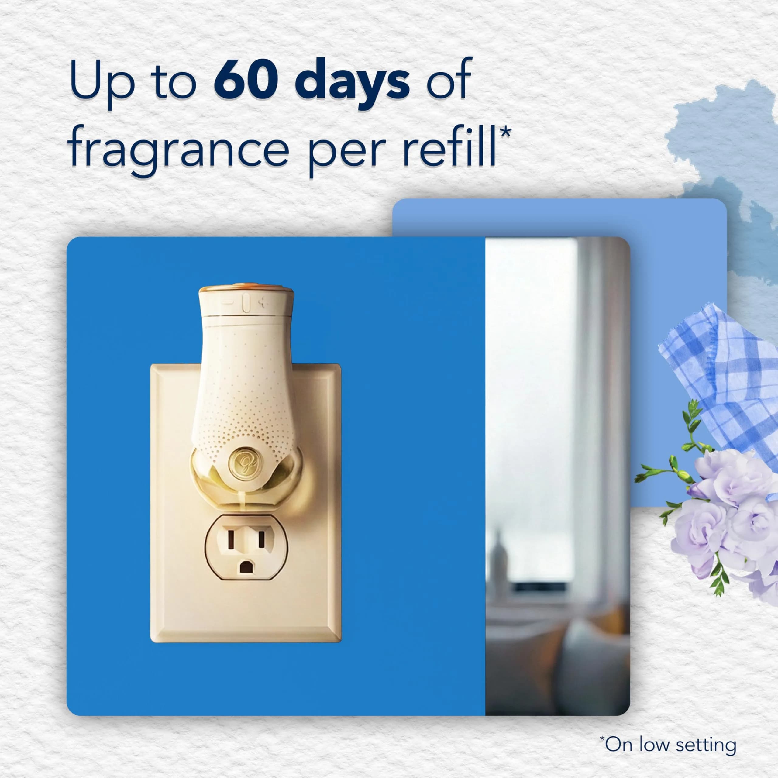 Glade PlugIns Refills Air Freshener Clean Linen Scent 5 x 3.35 Fl Oz (167.5 Fl Oz Total) | Essential Oils for Home & Bathroom - view 2
