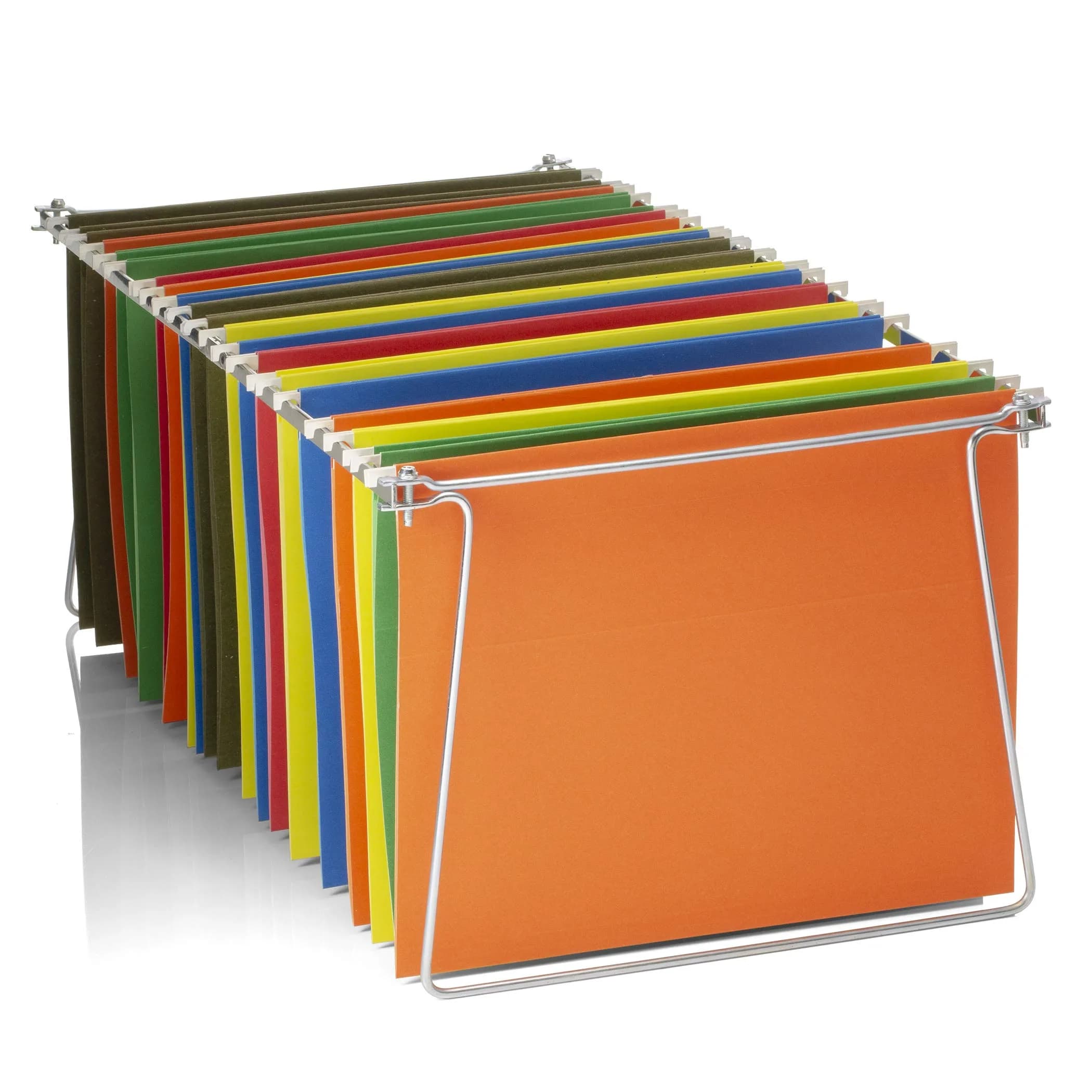 Officemate Adjustable Hanging File Frame for Letter Size 24″–27″ | Heavy-Duty Steel Drawer Organizer — Steel