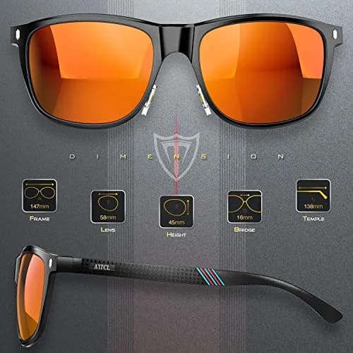 ATTCL Polarized Sunglasses Men Square Al-Mg Metal Driving UV400 Lightweight thumbnail 3