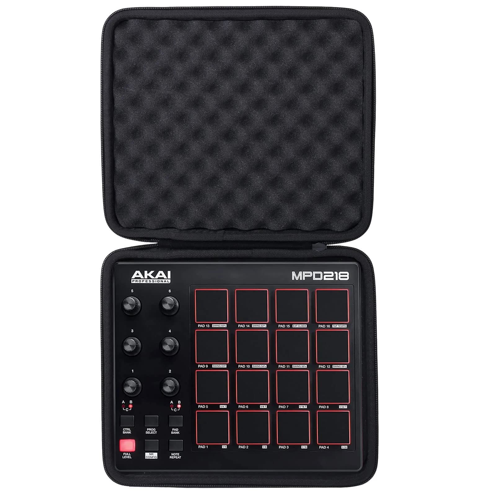 co2CREA Hard Case for Akai Professional MPD218 | MIDI Drum Pad Controller Travel Case