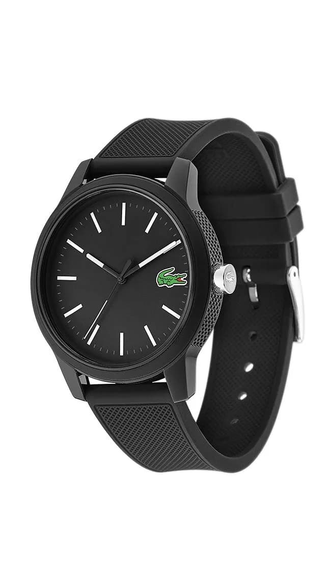 Lacoste 12.12 Men's Quartz Chronograph Watch 42mm (1.65in) | Sporty Fashion Timepiece with Black Silicone Strap - main product image
