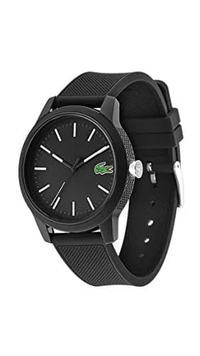 Lacoste 12.12 Men's Quartz Chronograph Watch 42mm (1.65in) | Sporty Fashion Timepiece with Black Silicone Strap thumbnail 1