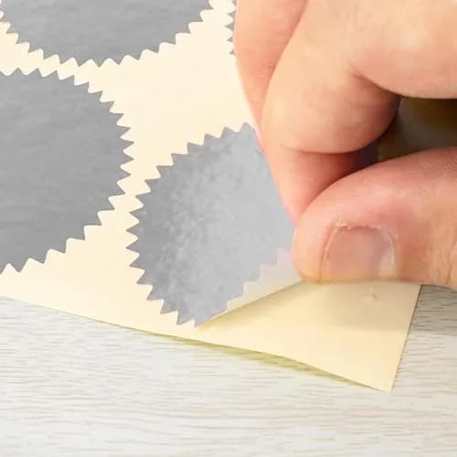 MaxMark Self Adhesive Glossy Silver Seal Labels 1.75" | Certificates & Notary Seals thumbnail 4