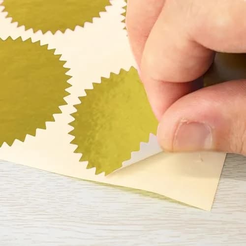 MaxMark 2" Self Adhesive Glossy Gold Seal Labels for Certificates, Library, Notary Embossing Seals | 100 Count thumbnail 4