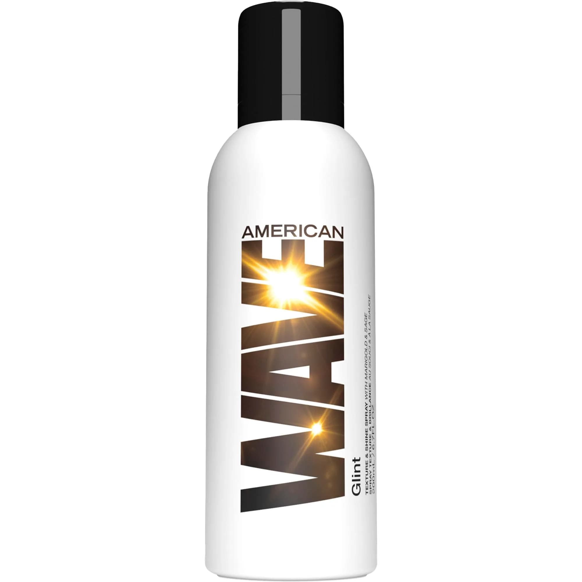 ARROJO Glint Texture & Shine Spray 6.7oz | Frizz Control & Flexible Hold for Curly Hair with Vitamin E & Fruit Extracts — Black