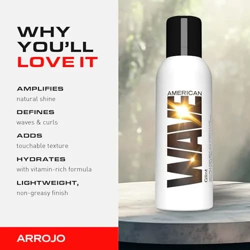 ARROJO Glint Texture & Shine Spray 6.7oz | Frizz Control & Flexible Hold for Curly Hair with Vitamin E & Fruit Extracts thumbnail 3