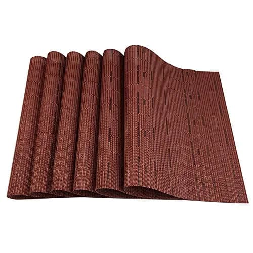 WAZAIGUR Placemats Set of 6 | Heat-Resistant, Easy to Clean, Stylish Vinyl Table Mats for Modern Dining thumbnail 3