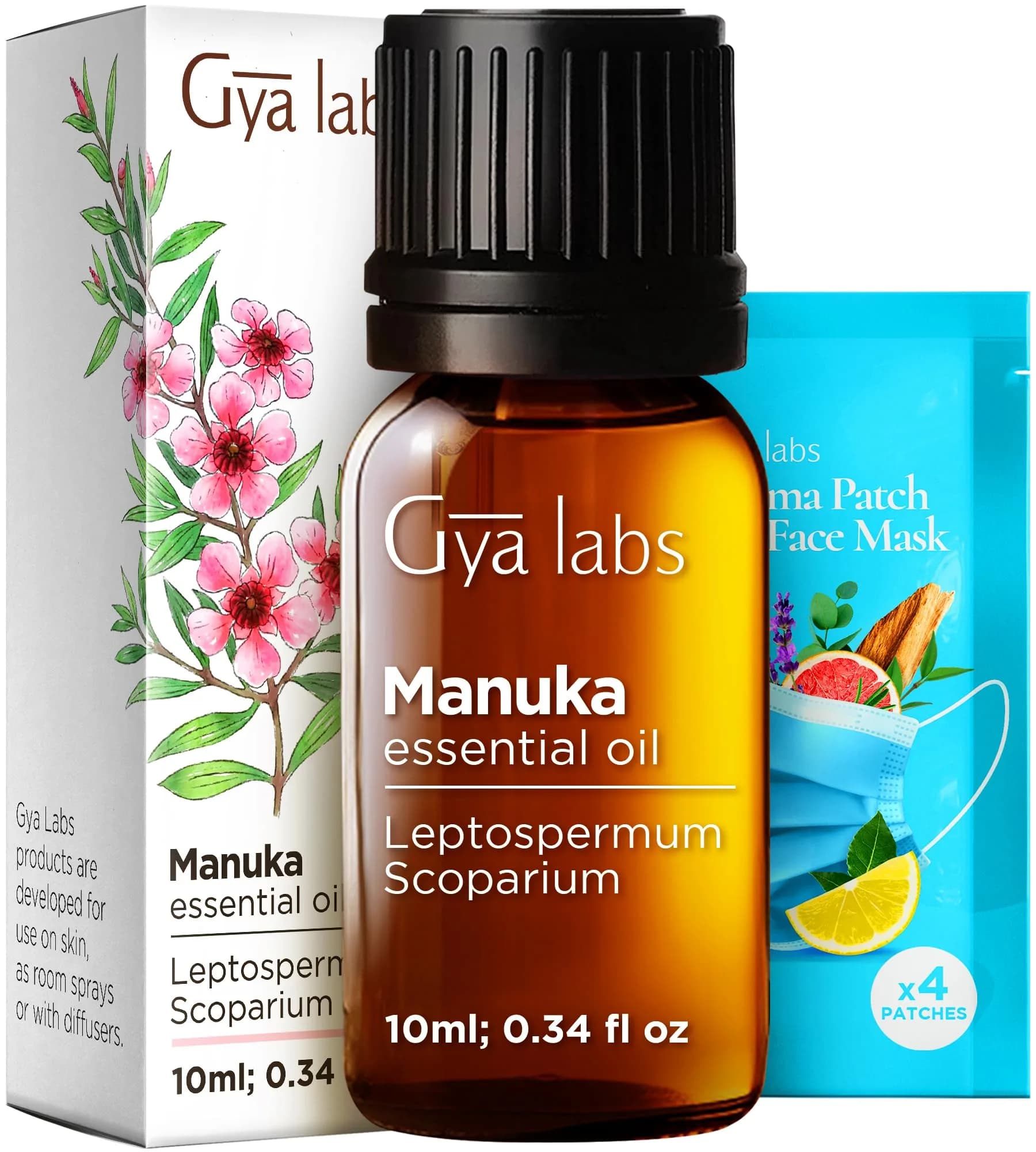 Gya Labs Manuka Essential Oil 10ml (0.34 Fl Oz) | Pure Oil for Skin, Hair, Diffuser & Candle Making