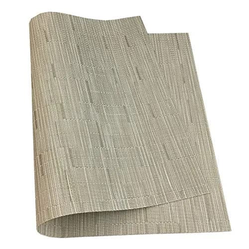 WAZAIGUR Placemats Set of 6 for Dining Table | Heat-Resistant, Easy to Clean, Woven Vinyl, Cream thumbnail 3