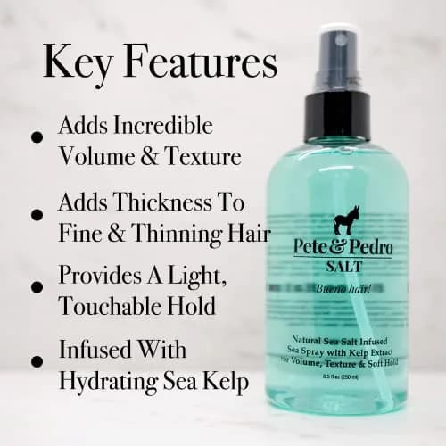 Pete & Pedro Natural Sea Salt Spray 60ml (2 Fl Oz) | Adds Volume & Texture thumbnail 2