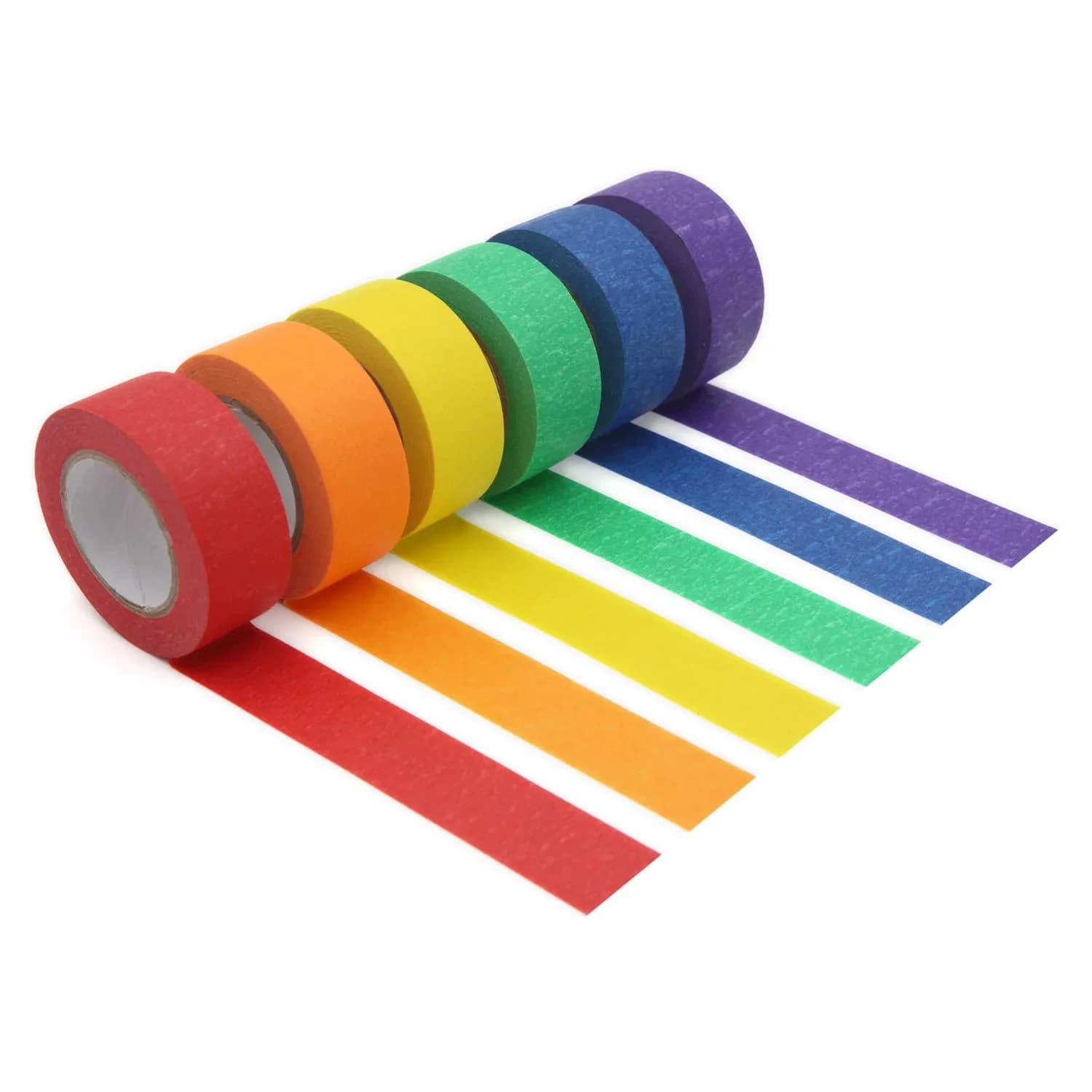JONYEE Colored Masking Tape 6 Rolls | 1 Inch Wide, 13 Yards Each | Arts, Crafts, Labeling & Kids' Projects