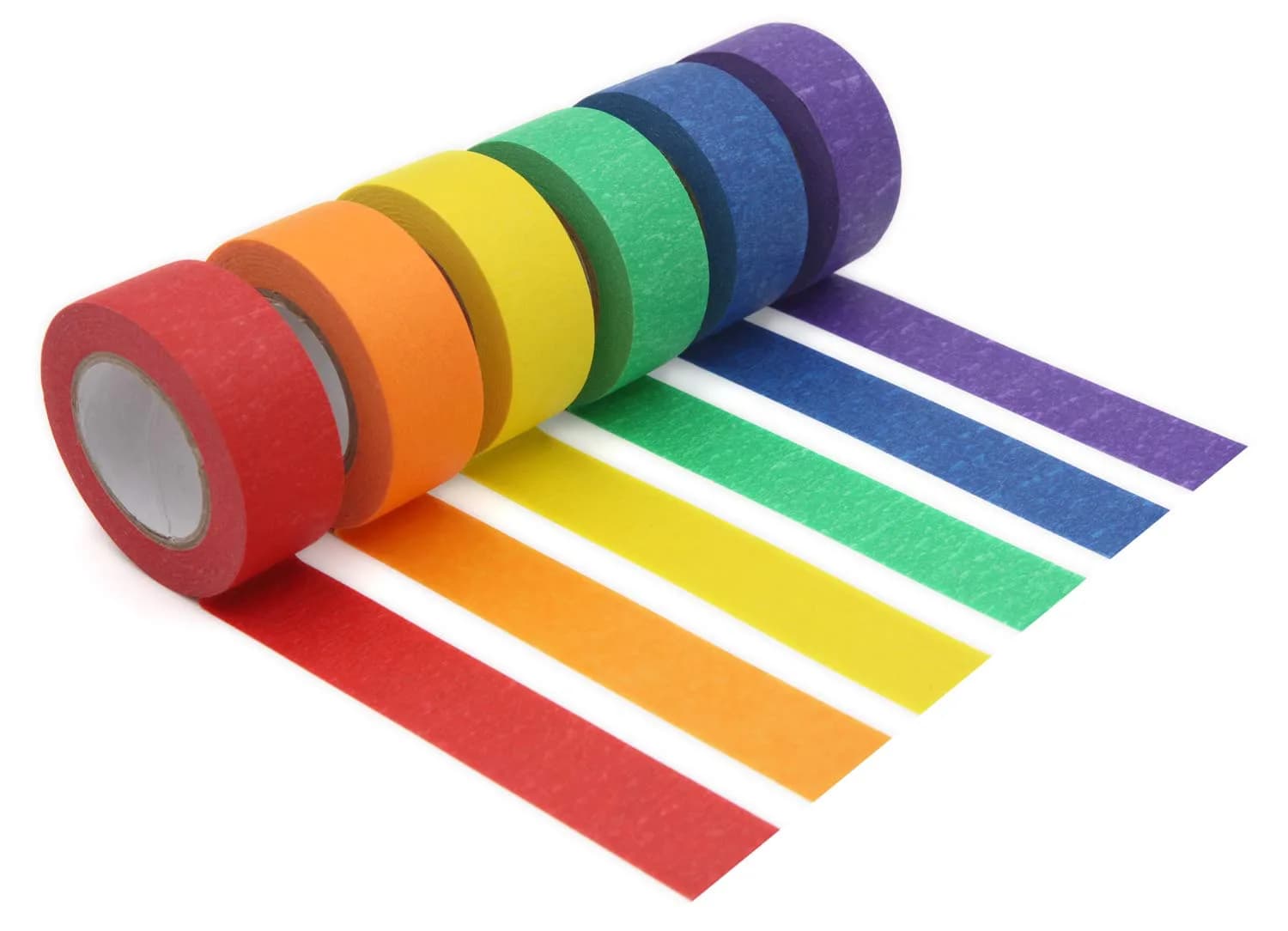 JONYEE Colored Masking Tape 6 Rolls | 1 Inch Wide, 13 Yards Each | Arts, Crafts, Labeling & Kids' Projects - main product image