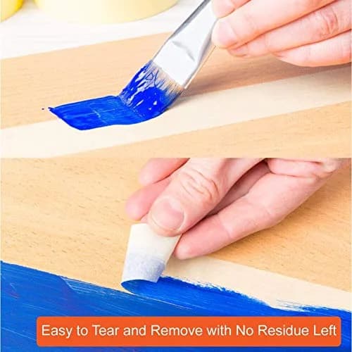 JONYEE Colored Masking Tape 6 Rolls | 1 Inch Wide, 13 Yards Each | Arts, Crafts, Labeling & Kids' Projects thumbnail 7