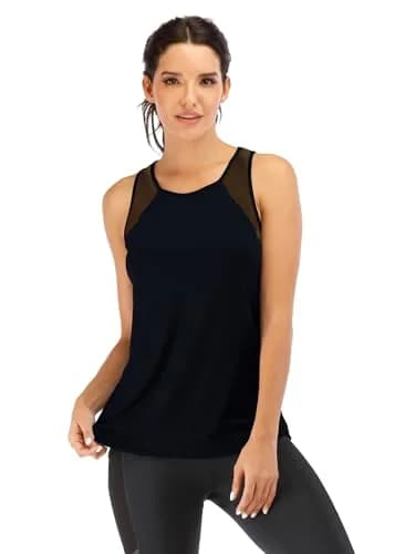 Fihapyli Workout Tank Tops for Women Breathable Mesh Racerback Backless Loose Fit M thumbnail 2