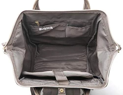 Kah&Kee Leather Backpack for Women and Men 15-inch Laptop Bag | Teacher Professional, Diaper Bag, Travel (Dark Gray, Medium) thumbnail 5