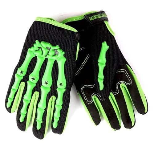 1Storm Youth Motocross Gloves Green L (Palm Width: 3.1 inch / 7.9 cm) | Skeleton Design for BMX, ATV, Dirt Bike, Bicycle Cycling thumbnail 3