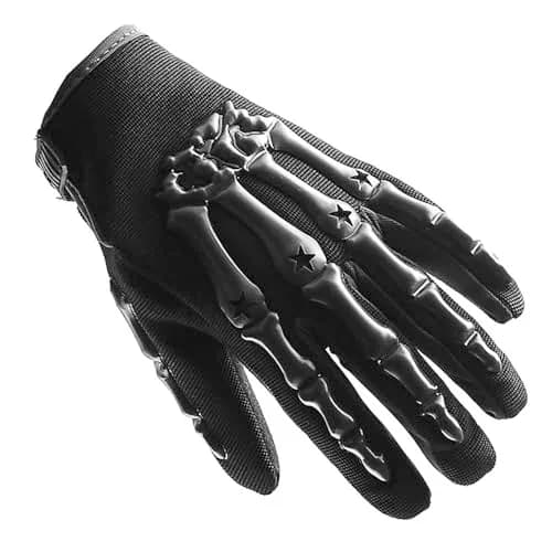 1Storm Youth Motocross Gloves Black M (Palm Width: 2.7 inch) | Skeleton Cycling Kids Gloves thumbnail 1