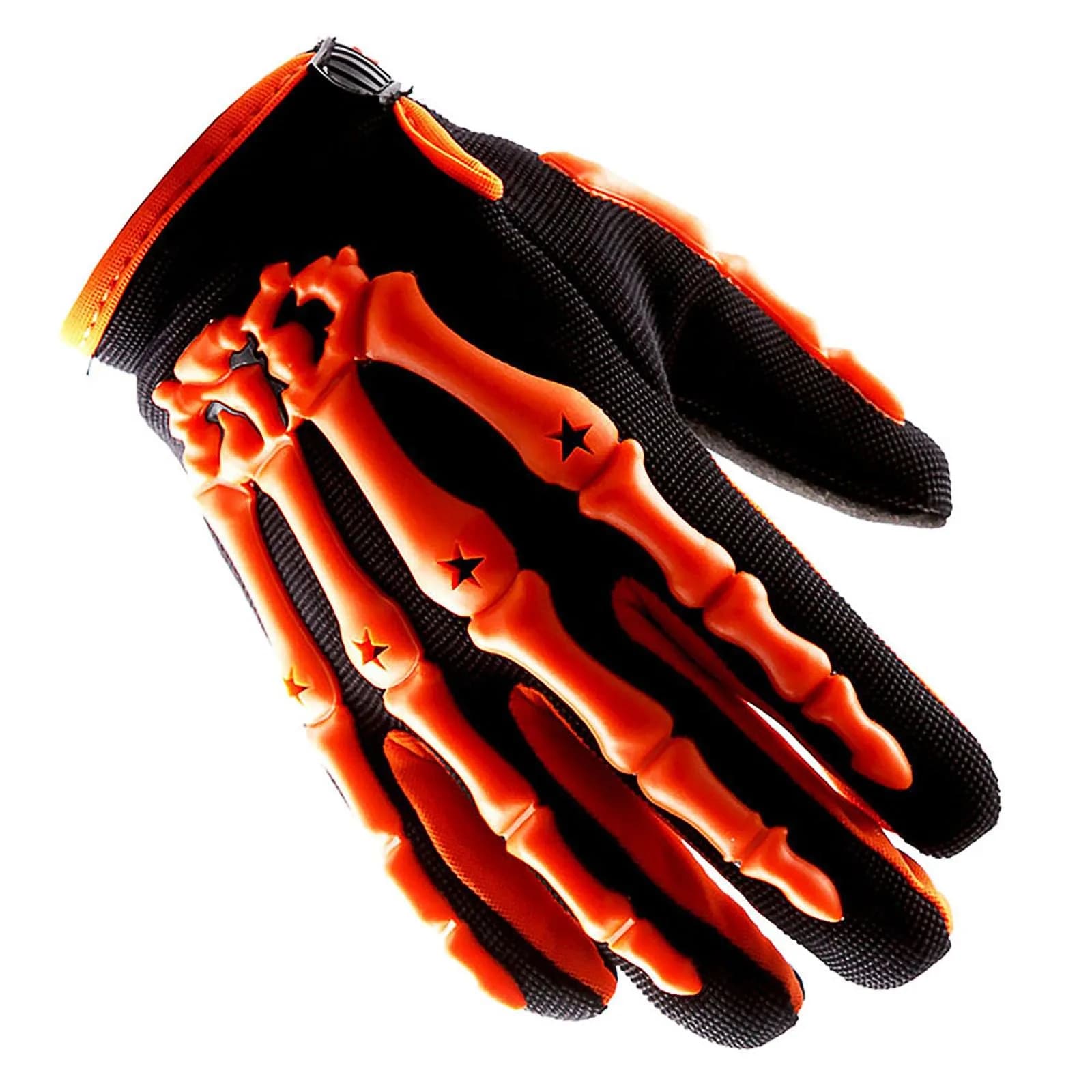 1Storm Youth Motocross Gloves Orange L (3.1 inch Palm Width) | Tough Finger and Knuckles Protection — Orange