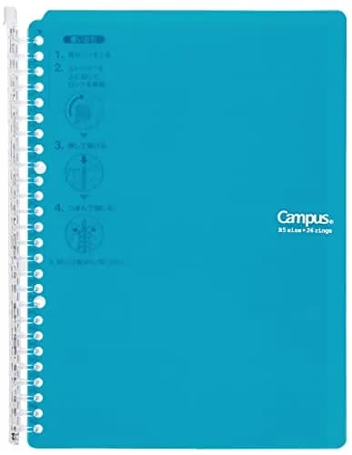 Kokuyo Smart Ring Binder B5 Blue Green Notebook 270mm (10.6in) | Slim, Portable, 60-Sheet Capacity thumbnail 1
