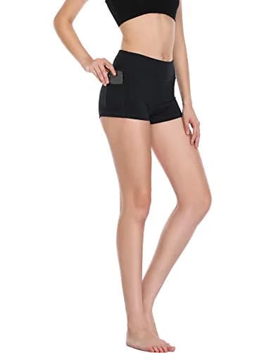 CADMUS Women's High Waist Workout Shorts with Pocket, 3 Pack, XX-Large | Breathable, Moisture-Wicking Active Shorts thumbnail 2