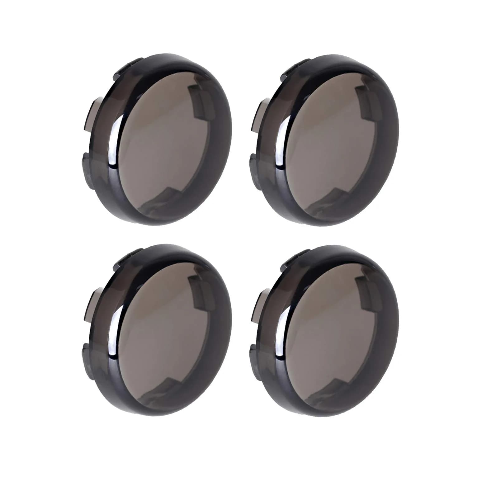 NTHREEAUTO Smoke Bullet Turn Signal Light Lens Covers for Harley 4 Pcs | 11.5 cm (4.5 in) Width - main product image