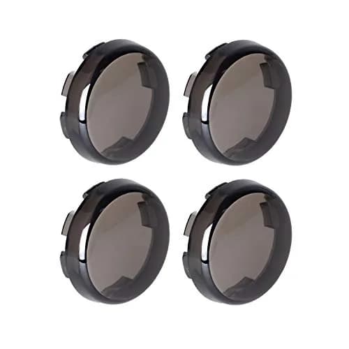 NTHREEAUTO Smoke Bullet Turn Signal Light Lens Covers for Harley 4 Pcs | 11.5 cm (4.5 in) Width thumbnail 1