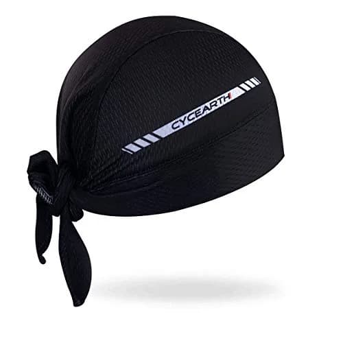 CYCEARTH Cycling Headscarf Dew Rag Black | Moisture Wicking Polyester for Sports & Outdoor Activities thumbnail 2