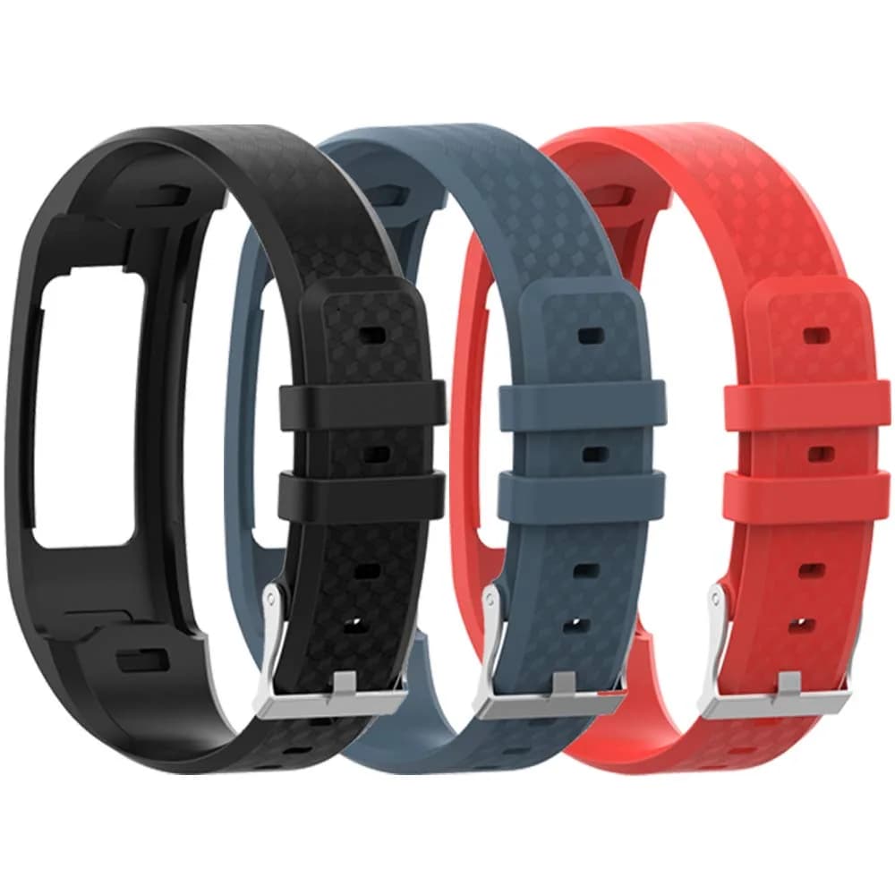QGHXO Replacement Bands for Garmin Vivofit 1/2 - Black, Slate & Red Silicone, Large Size - view 2