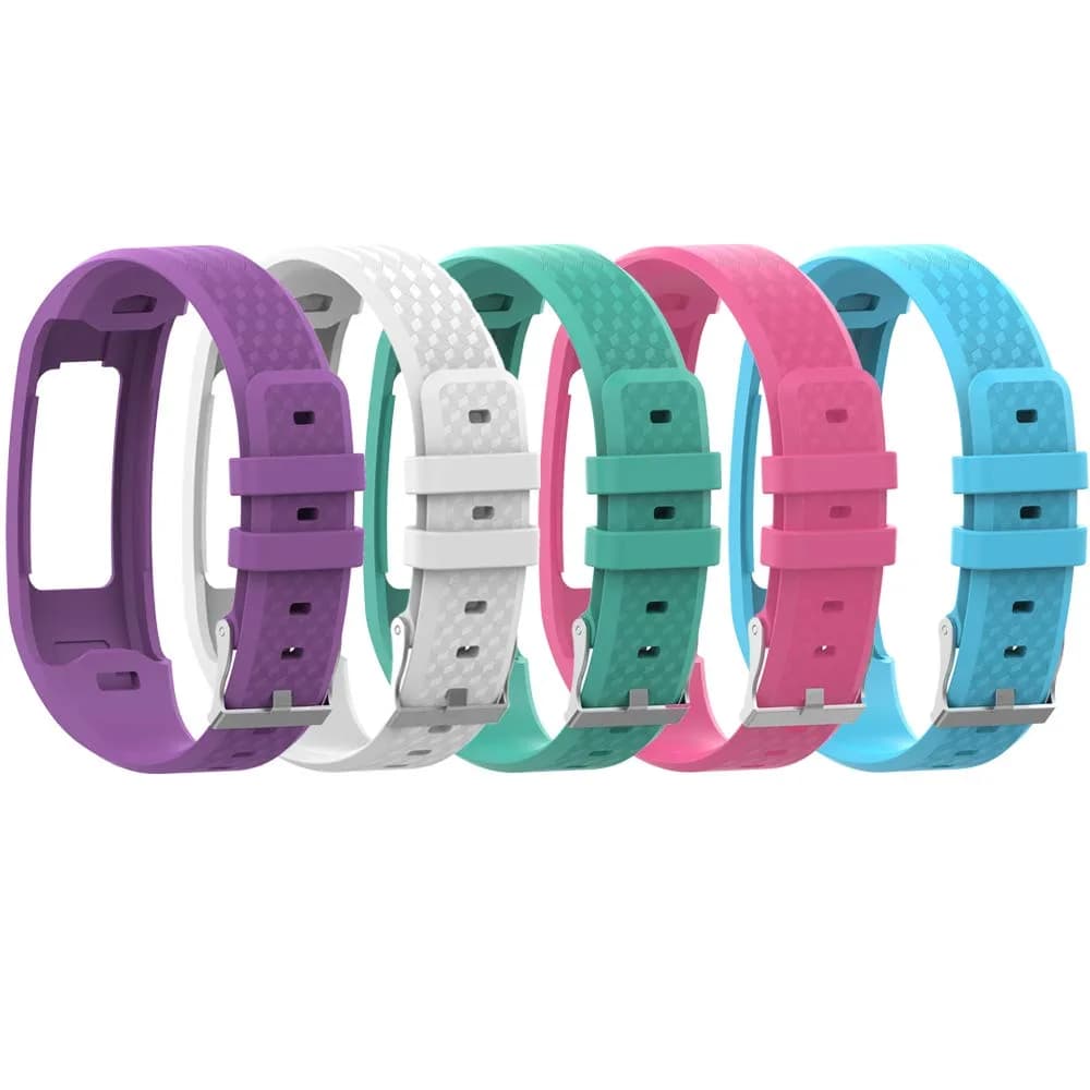 QGHXO 5-Piece Girl Silicone Bands for Garmin Vivofit 1/2 Activity Tracker - Large, Black - main product image