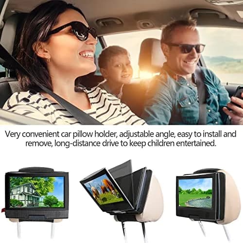 Qenker Portable Video Disc Player Headrest Mount Holder 7-12 inch | Swivel & Flip Car Back Seat thumbnail 9