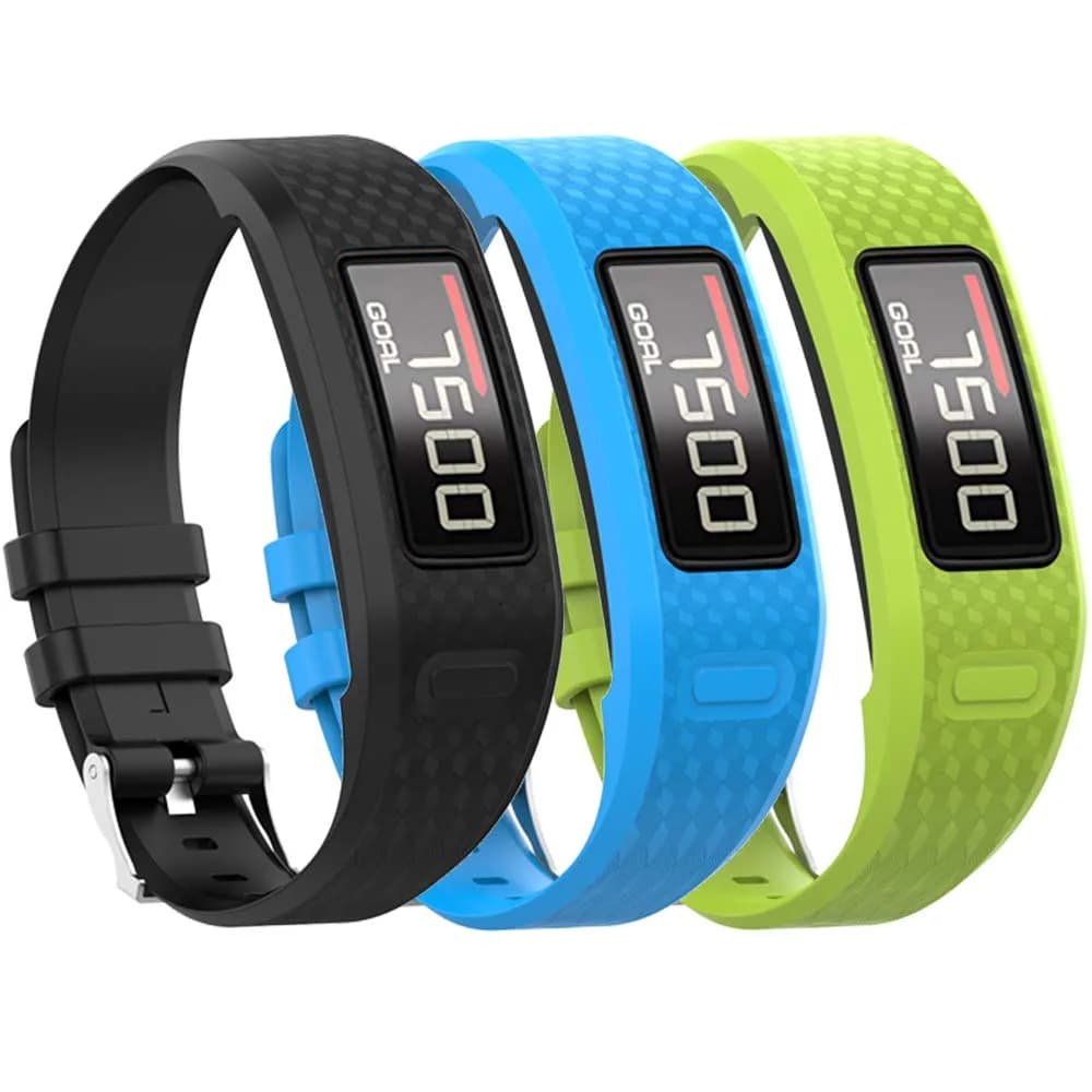 QGHXO Replacement Band for Garmin Vivofit 1/2 Activity Tracker - Black/Navy/Lime (22mm) - main product image