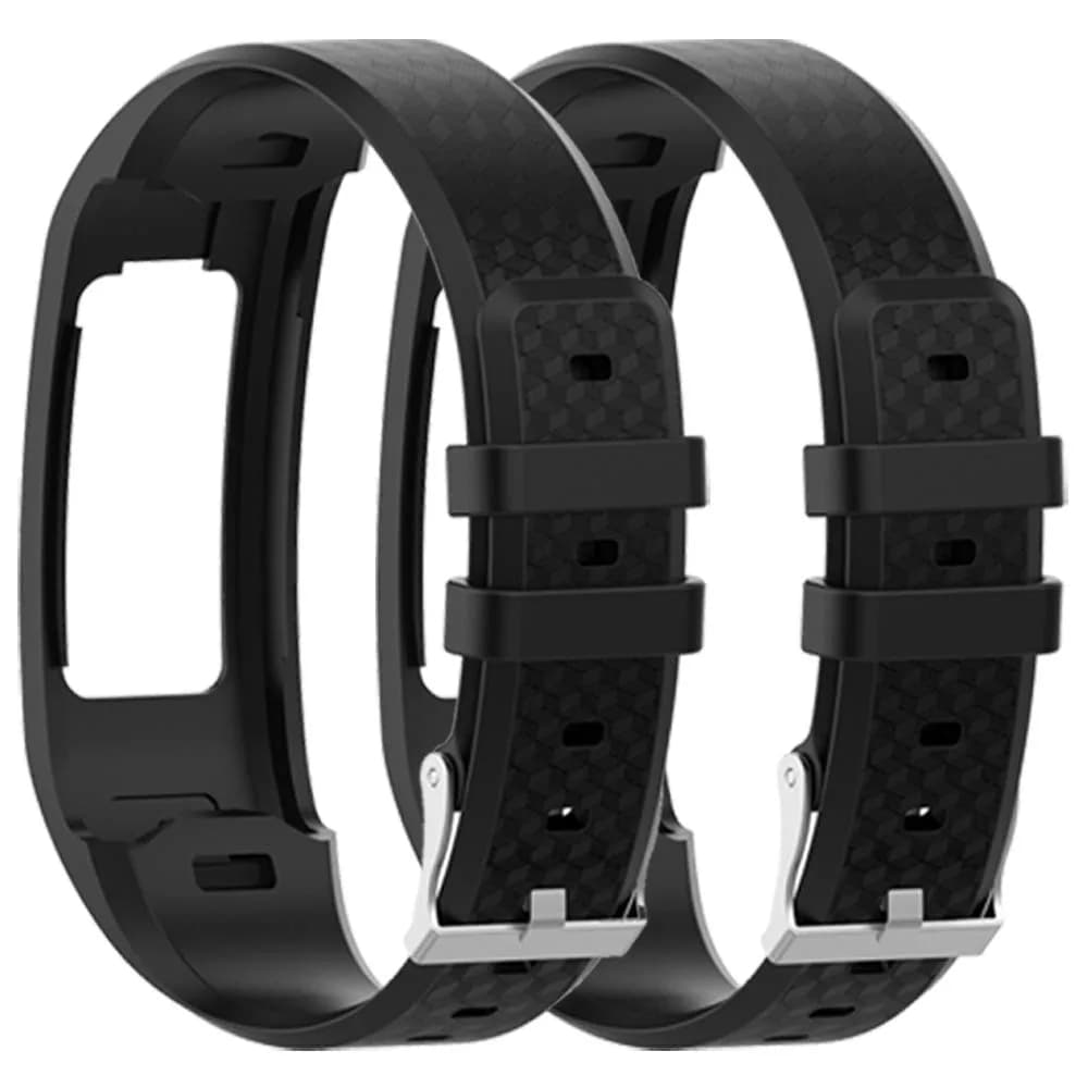 QGHXO 2 Pack Large Black Silicone Replacement Bands for Garmin Vivofit 1 & 2 Activity Trackers - view 2