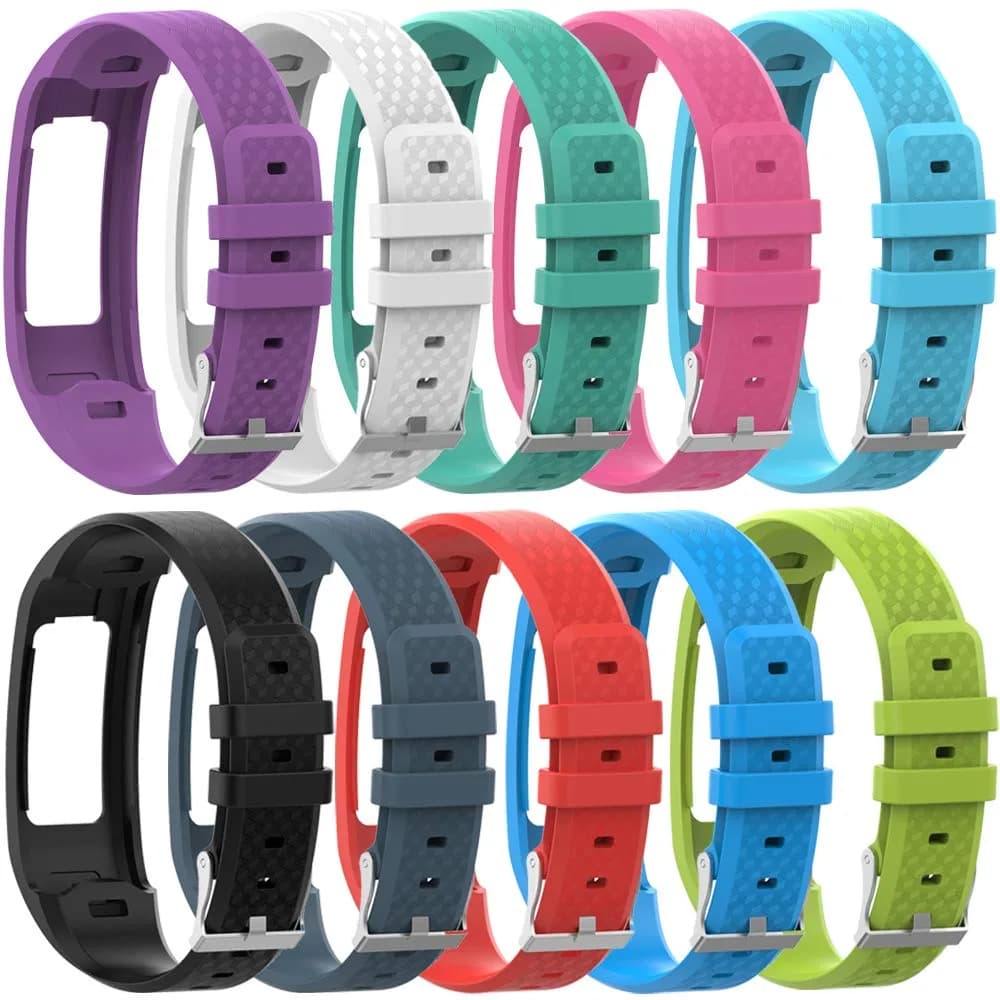 QGHXO 10-Pack Large Black Silicone Replacement Bands for Garmin Vivofit 1/2 - view 2
