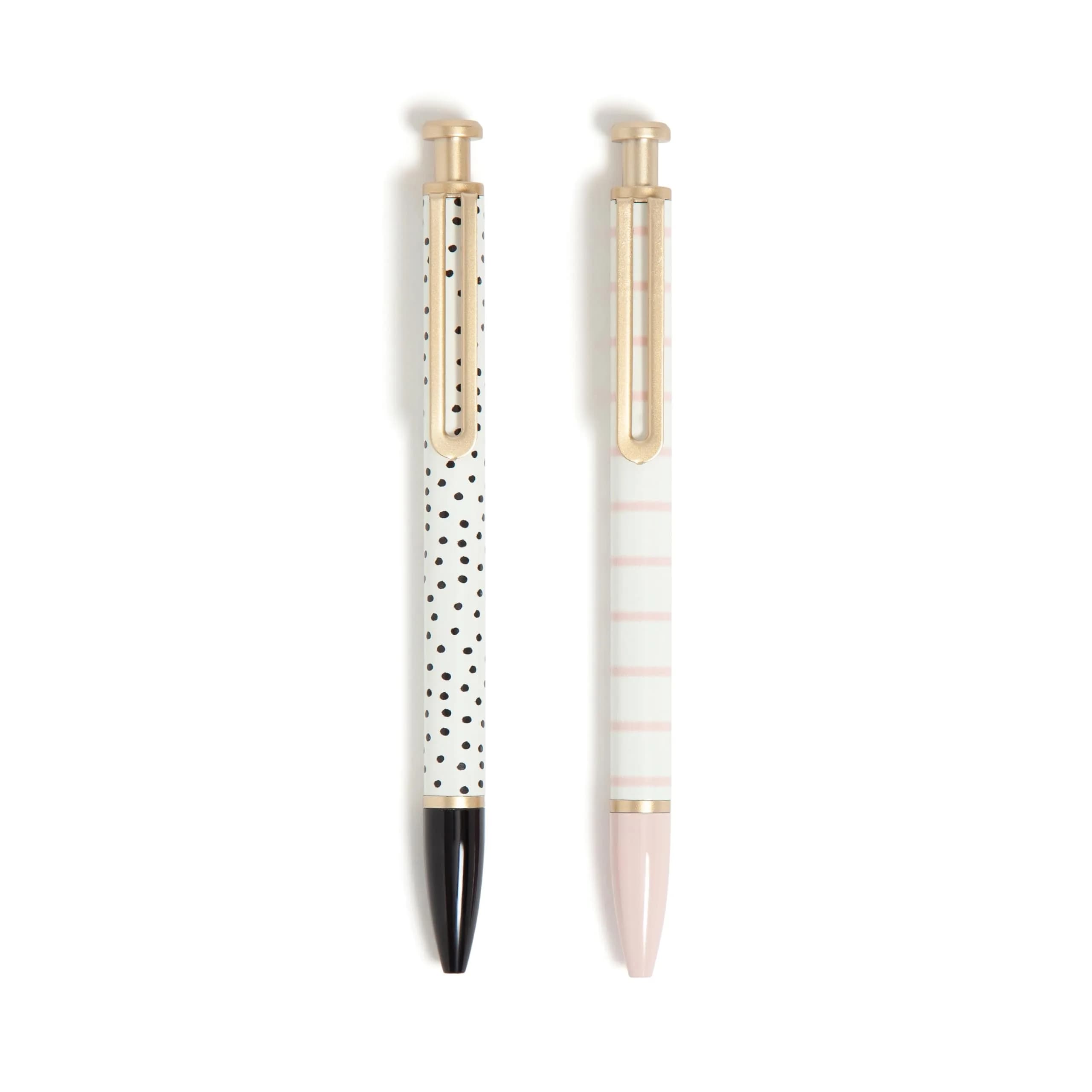 U Brands Ballpoint Pens 2 Pack | Bold 1.0 mm Point Black Ink, Black | Stylish & Impactful — Set of 2