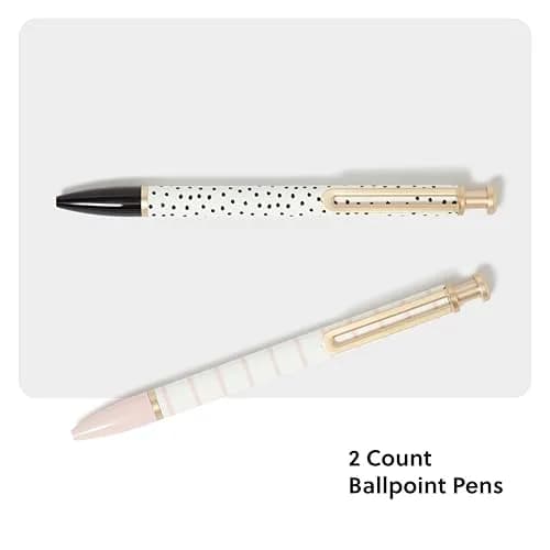 U Brands Monterey Ballpoint Pens Set of 2 | Bold 1 mm Point, Black Ink, Gold Accents, Stylish & Durable thumbnail 2