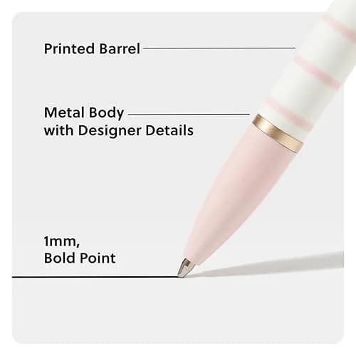 U Brands Monterey Ballpoint Pens Set of 2 | Bold 1 mm Point, Black Ink, Gold Accents, Stylish & Durable thumbnail 3