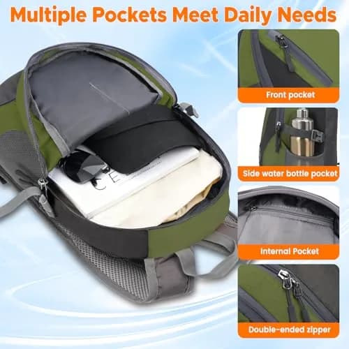 sunhiker Small Hiking Backpack Women Men 20L Lightweight Travel Daypack Waterproof & Breathable thumbnail 2