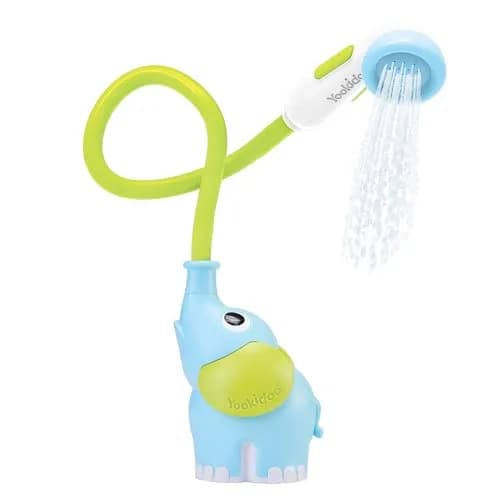 Yookidoo Elephant Baby Bath Shower Head with Water Pump & Trunk Spout Rinser | Safe for Newborns, Infants, Toddlers thumbnail 1