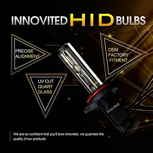 Innovited HID Xenon H11 H9 H8 4300K Replacement Bulbs (2-Pack) 3000 Lumens thumbnail 3