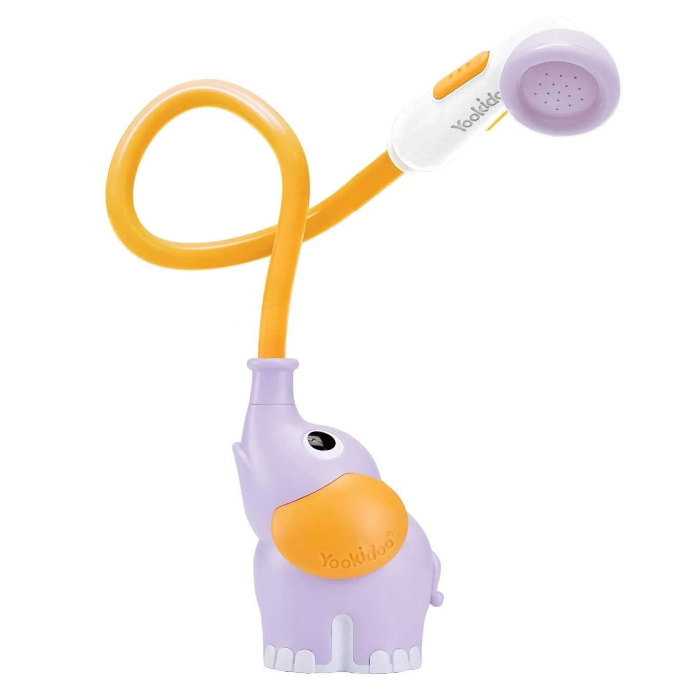 Yookidoo Elephant Baby Bath Shower Head with Water Pump & Trunk Spout Sprayer (Purple) | Fun & Safe Bathtime for Newborns & Toddlers - main product image