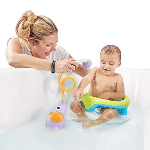 Yookidoo Elephant Baby Bath Shower Head with Water Pump & Trunk Spout Sprayer (Purple) | Fun & Safe Bathtime for Newborns & Toddlers thumbnail 6